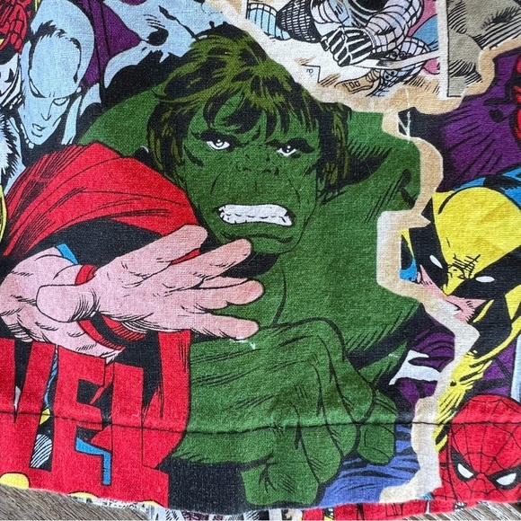 VTG Marvel Comics Fit and Flare Mini Skater Dress Spider-Man Hulk Thor Colorful - Picture 7 of 16